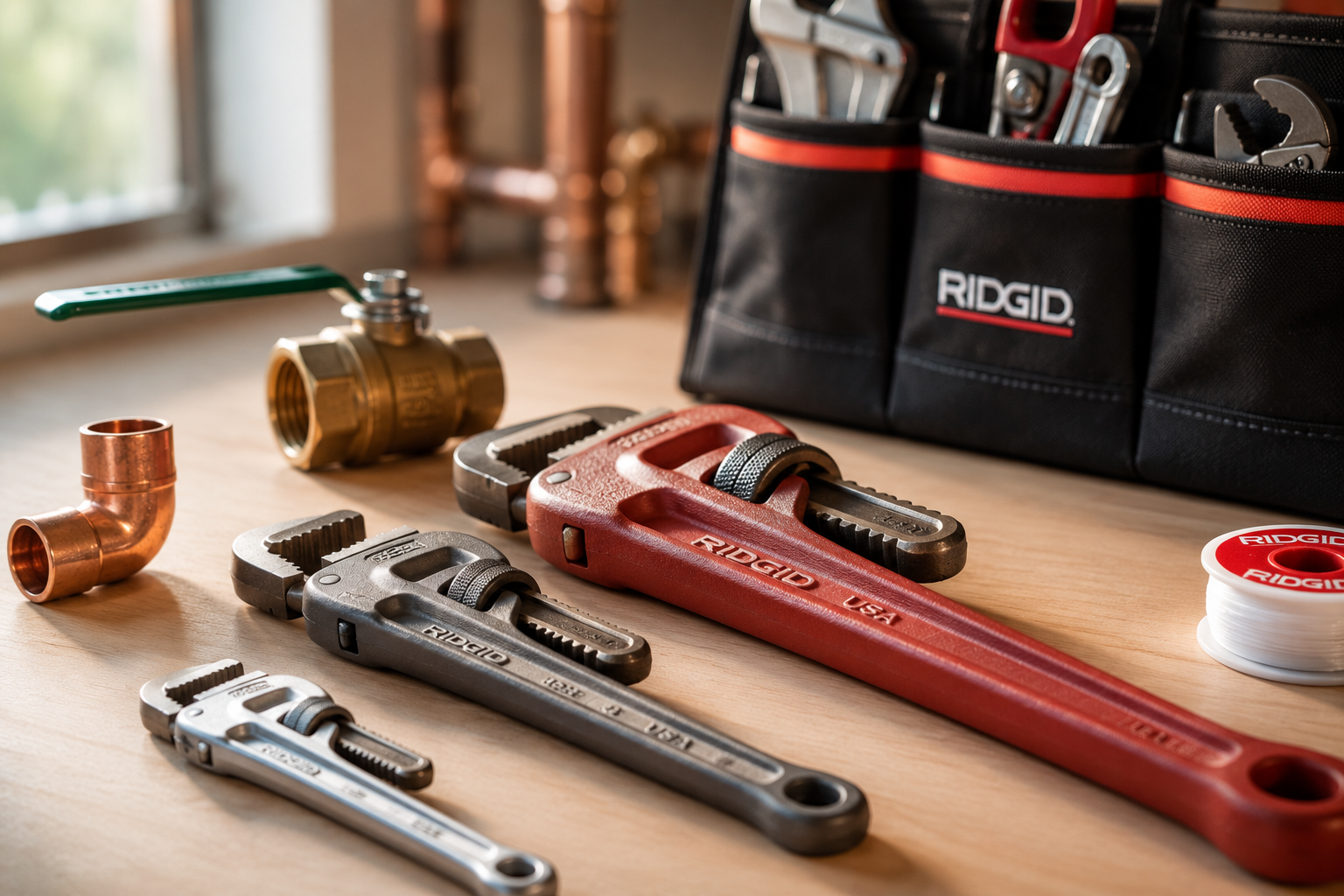 Plumber at work